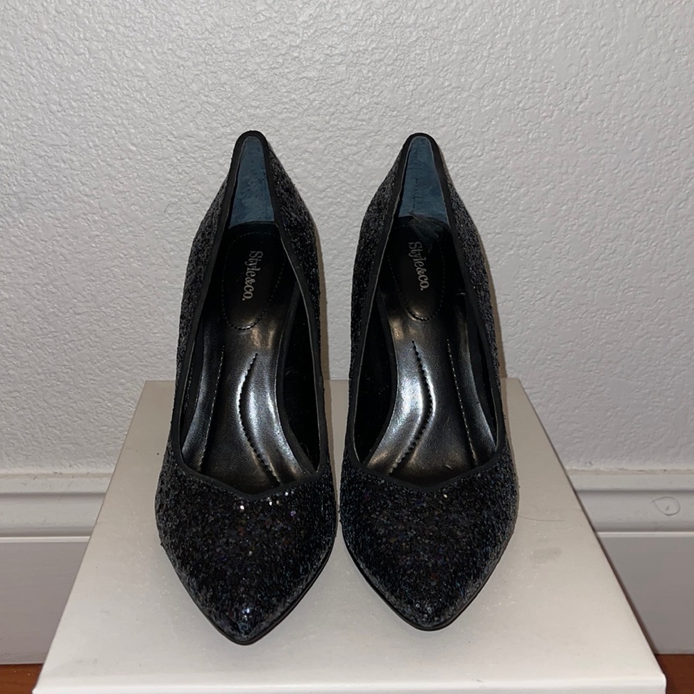 Black Sparkly Heels